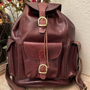 Old Angler Leather Backpack